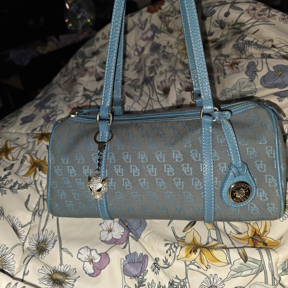 Dooney & Bourke Light Blue Monogram Shoulder Bag
